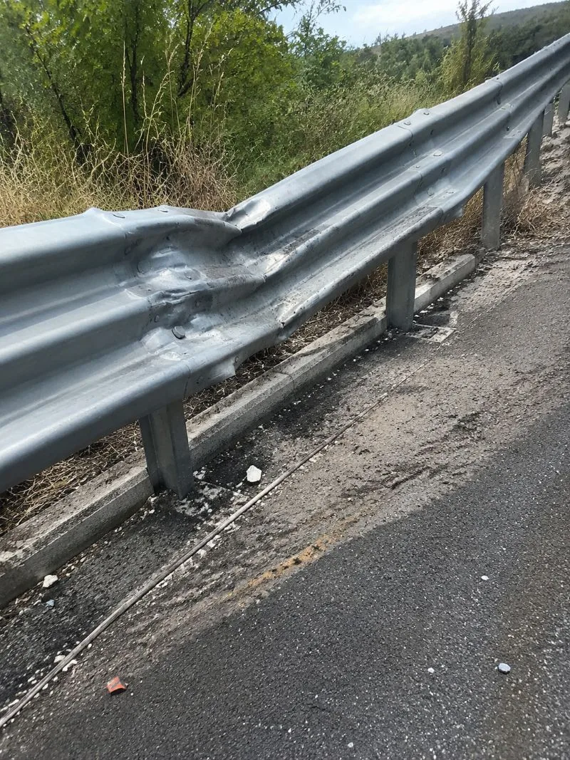 Guardrail danneggiato